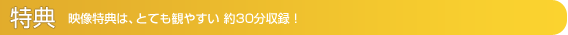 特典　※映像特典はとても観やすい約30分収録！